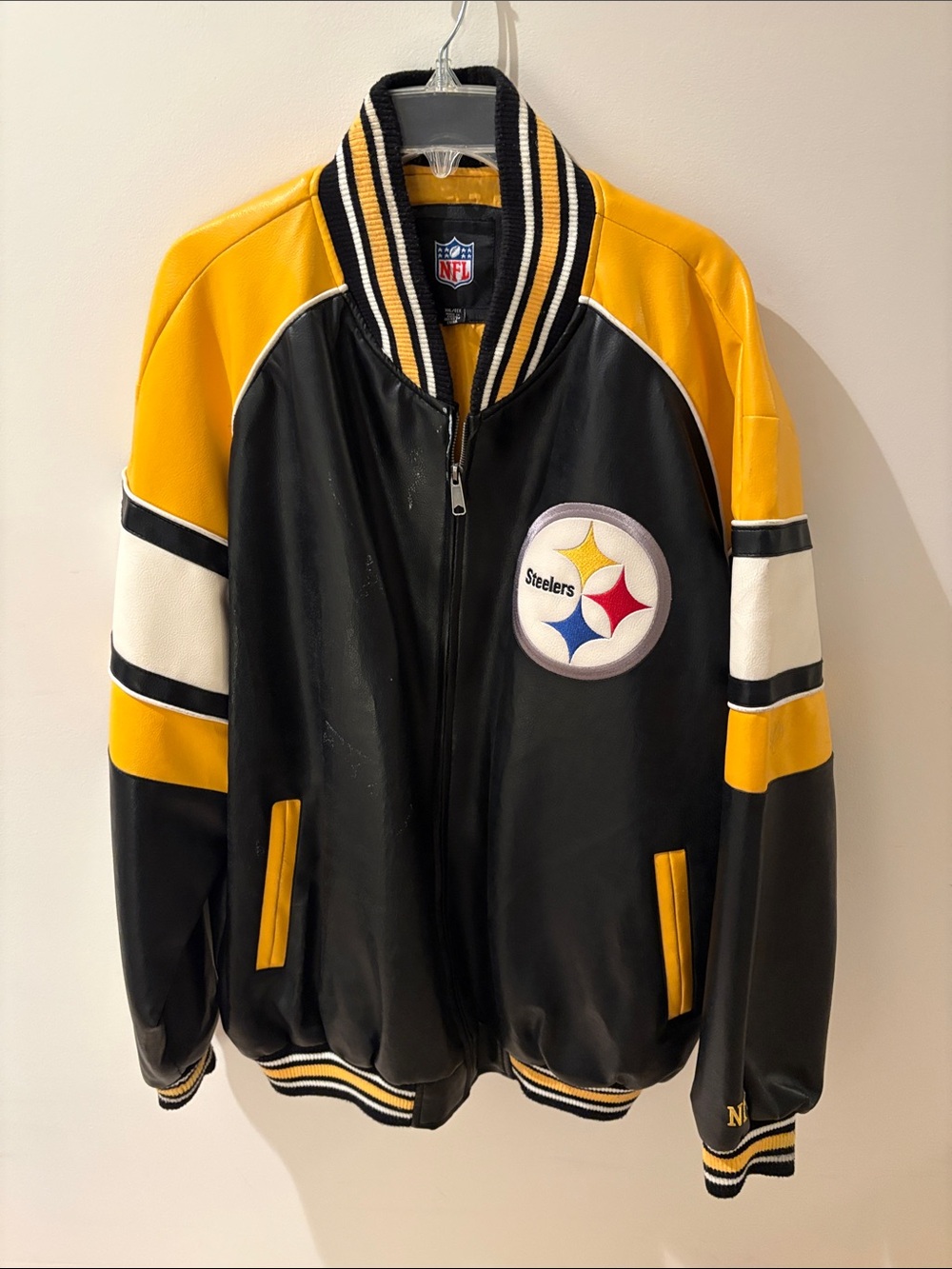 Mitchell & Ness Black and Gold Pittsburgh Steelers Varsity Bomber Jacket
